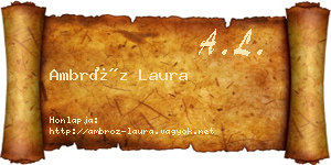 Ambróz Laura névjegykártya